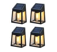 Knoruley 4PCS Solar Outdoor Light Garden Sunlight Wall Lamp Home Villa Balcony Wall Light Terrace Decorative Atmosphere Lights Easy to Use