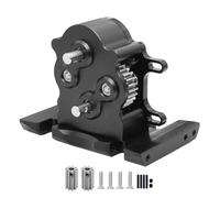 Knoruley Aluminum Dual Transmission Dig Overdrive for 1/10 RC Crawler Car LCG SCX10 Upgrade Parts Black