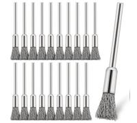 Knoruley Clean End Brush Pen Wire End Steel Wire Brush Extended Small Wire Brush Rust Paint Removal Drill Bit Polishing Rotary Tool Accessories