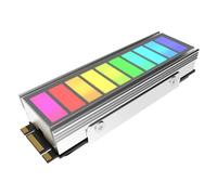Knoruley SSD2280 Heat Dissipation Vest Built-inFan Hard Drive Heatsink Light Bar Sync Computer Accessories B
