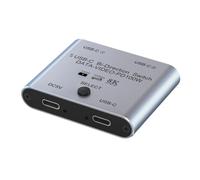 Knoruley Switch Splitter for 2 Computers Bi Directional USB C KVM Switch 1 in 2 Out for 8K@60Hz/4K@144Hz Video Transfer 10Gbps