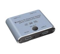 Knoruley Type-C Splitter Two-Way Switcher for8K@60Hz/4K@144Hz Video Transfer 100W USB C forComputer Monitor Multiple Source