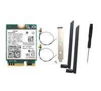 Knoruley WIFI 7 BE200 BE200NGW WiFi Card+2PCS 8DB Antenna BT 5.4 802.11AX Tri-Band M.2 NGFF Wireless Network Adapter for Win10/11 Easy Install Easy to Use
