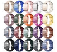 Knossen 20 Pack Compatible with Apple Watch Bands 40mm 41mm 38mm 49mm 45mm 44mm 42mm 46mm for Women Men, Waterproof Silicone Sport Band Straps for iWatch Bands Series 1110 9 8 7 6 5 4 3 SE Ultra/Ultra