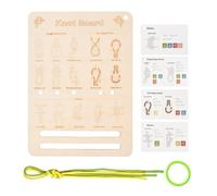Knot Board - Wooden Educational Training Board Toy for Children, Hands-On Knot Practice Learning Tool | Educational Skill Activity Set for Boys Girls Nursery Preschool Use