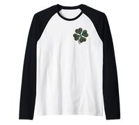 Knot Clover Knotwork Viking Norse St Patrick's Shamrock Raglan Baseball Tee