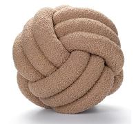 Knot Cushion, Handmade Knitted Ball Pillow, Creative Plush Handmade Knotted Pillow Cushion Sofa Lumbar Pillow Home Decor Cushion, Creativity Fashion Gift,khaki,28cm