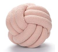 Knot Cushion, Handmade Knitted Ball Pillow, Creative Plush Handmade Knotted Pillow Cushion Sofa Lumbar Pillow Home Decor Cushion, Creativity Fashion Gift,cherry pink,28cm