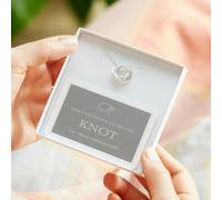 Knot of Friendship Sterling Silver Ring Necklace My Posh Shop Silver 18 inches