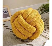 Knot Pillow Knot Cushion Home Cuddle Pillow Throw Pillows Aesthetic Pillows, Soft Home Decor Knotted Ball Pillows, Cute Decor of Bed, Floor, Sofa (Yellow)