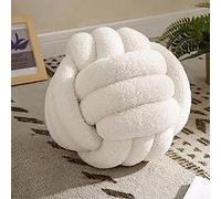 Knot Pillow Knot Cushion Home Cuddle Pillow Throw Pillows Aesthetic Pillows, Soft Home Decor Knotted Ball Pillows, Cute Decor of Bed, Floor, Sofa (White)
