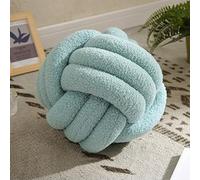 Knot Pillow, Soft Cuddle Cushion, Knot Cushion Lamb Velvet, Plush Bed Cushions Decoration, Cuddle Cushion for Adults Braided Knot Pillow for Home Bedroom Sofa Bed Nap Light Blue