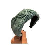 Knot Retro Monochrome Headband Wide Edged Woman's Face Wash Hair Accessories Fashion Able And Versatile Trendy Simple Headwear(Light green)