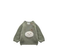 Knot Sage Cloud knitted wool sweater - Green 1 mth-18 mth