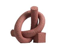 Knot-Shaped Ornaments Modern Minimalist Hotel Model Room Home Living Room Porch Creative Resin Craft Jewelry(Red)