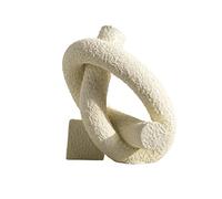 Knot-Shaped Ornaments Modern Minimalist Hotel Model Room Home Living Room Porch Creative Resin Craft Jewelry(White)