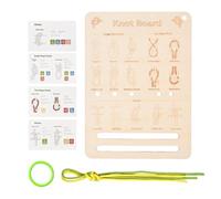 Knot Training Board - Wood | Wooden Knot Tying Practice Board - Practice Kit For Outdoor Survival Climbing For Children Nursery Preschool Family Gathering Birthday