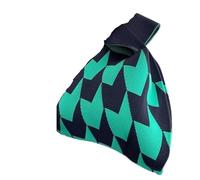 Knot Wrist Bag Knot Wrist Bag Women's Knot Casual Striped knit Top-Handbag Fashion Knitted Shoulder Bag Student Capacity Reusable Shopping(Blue)