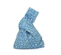 Knot Wrist Bag Wind Simple Knot Wrist Bag Coin Purse Mobile Phone Key Small Bag Grid Gilding Broken Flowers Handmade Square Bag(Color-06)