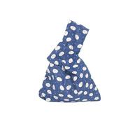 Knot Wrist Bag Wind Simple Knot Wrist Bag Coin Purse Mobile Phone Key Small Bag Grid Gilding Broken Flowers Handmade Square Bag(Color-02)