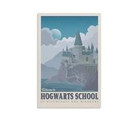 KNOTSS Hogwarts School Poster Decorative Canvas Wall Art Print Modern Family Bedroom Decor 12x18inch(30x45cm)