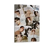 KNOTSS Seventeen Kpop Group Signed Poster Decorative Painting Canvas Wall Posters And Art Picture Print Modern Family Bedroom Decor Posters 12x18inch(30x45cm)