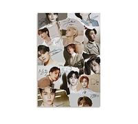 KNOTSS Seventeen Kpop Group Signed Poster Decorative Painting Canvas Wall Posters And Art Picture Print Modern Family Bedroom Decor Posters 16x24inch(40x60cm)