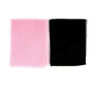 Knotted African Net Sponge, Stretchable African Exfoliating Net Scrubber, Nylon Back and Body Shower Sponge, Dual-Color Long Reach Wash Cloth, Extends to 170cm - Black and Pink, 2-Pack