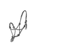 Knotted Halter - Full - Black/White