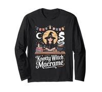 Knotty Witch Macramé Magic Sewing Long Sleeve T-Shirt