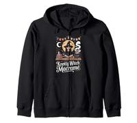 Knotty Witch Macramé Magic Sewing Zip Hoodie