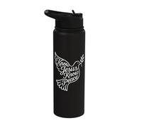 Know Jesus Know Peace Christian Dove Faith Stainless Steel Insulated Water Bottle