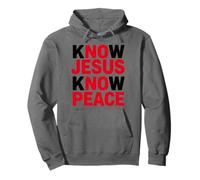 Know Jesus Know Peace Religion Gods Church Christian Pullover Hoodie
