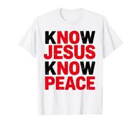Know Jesus Know Peace Religion Gods Church Christian T-Shirt