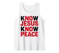 Know Jesus Know Peace Religion Gods Church Christian Tank Top