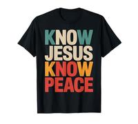 Know Jesus Know Peace Religion Gods Church Christians T-Shirt