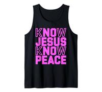 Know Jesus Know Peace Religion Gods Church Christians Tank Top