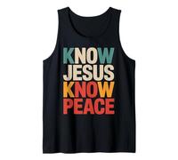 Know Jesus Know Peace Religion Gods Church Christians Tank Top