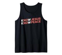 Know Jesus Know Peace Religion Gods Church Christians Tank Top