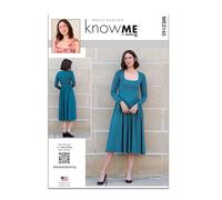 Know Me ME2145 Sewing Pattern for Misses' Knit Dress by Holly Darling