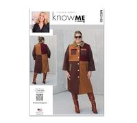 Know Me ME2150 Sewing Pattern for Misses' Color Blocked Coat by Alisha Grace