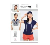 KNOW ME Sewing Pattern ME2078H5 Misses' Knit Tops by Gwen Heng H5 (6-8-10-12-14)