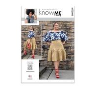 KNOW ME Sewing Pattern ME2093BB Misses' and Women's Top and Skirt by Keechii B Style BB (20W-22W-24W-26W-28W)