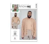 KNOW ME Sewing Pattern ME2105BB Men's Knit Turtleneck and Cardigan by Norris Dánta Ford BB (44-46-48-50-52)