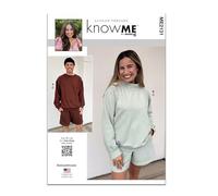 Know Me Sewing Pattern ME2131A Unisex Knit Sweatshirts and Shorts by Alissah Threads A (XS-S-M-L-XL-XXL)