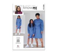 Know Me Sewing Pattern ME2133K5 Girl's and Misses' Denim Dress by Brittany J. Jones K5 (7-8-10-12-14)