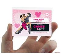 know that song lyric music quiz Hen party game cards credit-card sized in a spill-proof bag