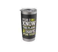 Know The Plans for You Bladder Cancer Awareness Stainless Steel Insulated Tumbler