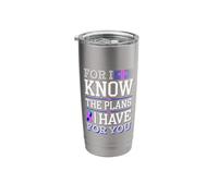 Know The Plans for You Thyroid Cancer Awareness Stainless Steel Insulated Tumbler