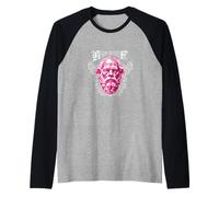Know Thyself Ancient Philosophy Socrates in Floral Frame Raglan Baseball Tee